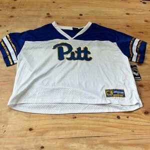 NEW Pitt Panthers Womens Cropped Crew Jersey XL Colosseum Football Shirt